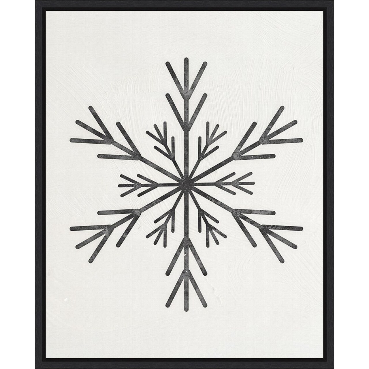 Modern Snowflake by Nina Blue Canvas Art Framed